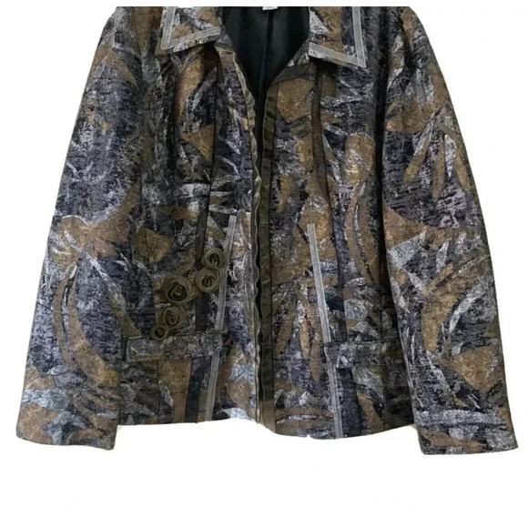 Chico’s  Size 3 Wool Blend Open Front Jacket - Picture 3 of 8